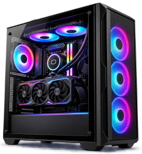 Custom Neon RGB Gaming PC Tower